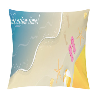 Personality  Ocean Beach Banner Pillow Covers