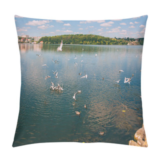 Personality  Lake With White Seagulls Pillow Covers