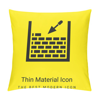 Personality  Brickwork Minimal Bright Yellow Material Icon Pillow Covers