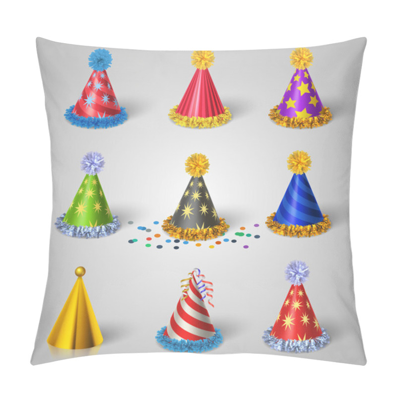 Personality  Party hat icons set pillow covers