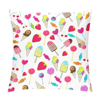 Personality  Cute Seamless Retro Candies Background Pillow Covers
