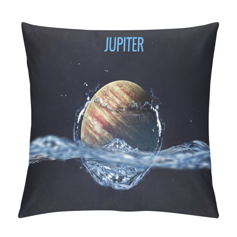 Personality  Solar System Planet Drops In To The Water With Splash. Elements Of This Image Furnished By NASA Pillow Covers