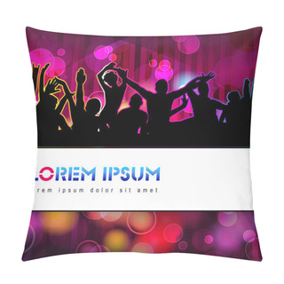 Personality  Colorful Party Silhouettes Pillow Covers