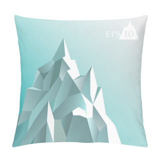 Personality  Vector Illustration Of Abstract Iceberg. Pillow Covers