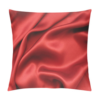 Personality  Red Silk Textile Background Pillow Covers