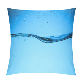 Personality  Water Texture With Drops, Isolated On Blue Pillow Covers