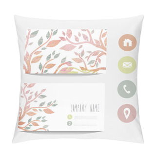 Personality  Watercolor Business Card Pillow Covers