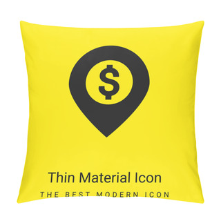 Personality  Bank Location Minimal Bright Yellow Material Icon Pillow Covers