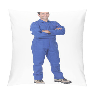 Personality  Full Length Worker In A Boiler Suit Pillow Covers