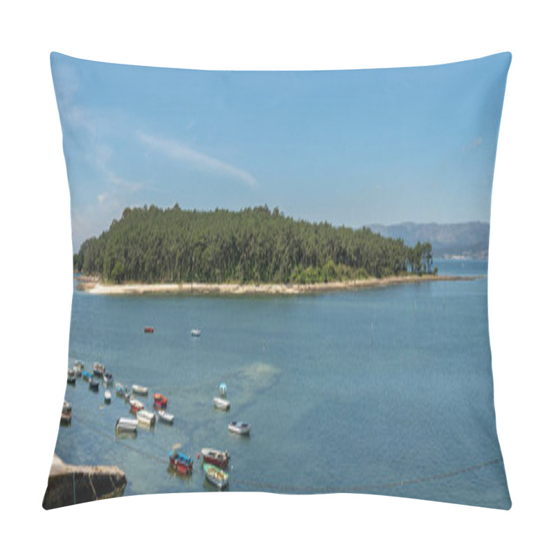 Personality  Panoramic view of Cortegada island, Carril, Galicia, Spain pillow covers