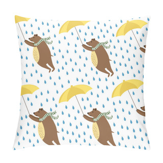 Personality  Bears With Umbrellas Pillow Covers