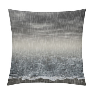 Personality  Abstract Rainy Landscape Generated Hires Background Pillow Covers