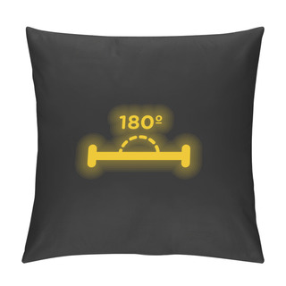 Personality  180 Degrees Angle Yellow Glowing Neon Icon Pillow Covers