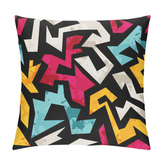 Personality  Bright Abstract Background Graffiti Seamless Pattern Pillow Covers