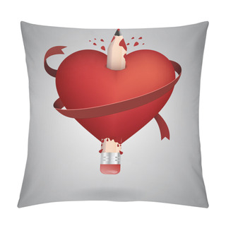 Personality  Valentine Day Vector. Vector Illustration. Pillow Covers