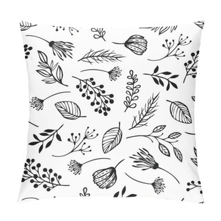Personality  Forest Herbs Background Pillow Covers