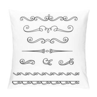 Personality  Set Of Calligraphic Vignettes And Flourishes Pillow Covers