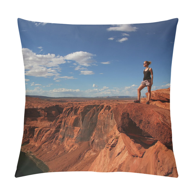 Personality  Young Woman At The Edge Pillow Covers