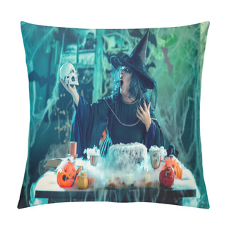 Personality  Witch Tellis Magic Words To Skull Pillow Covers