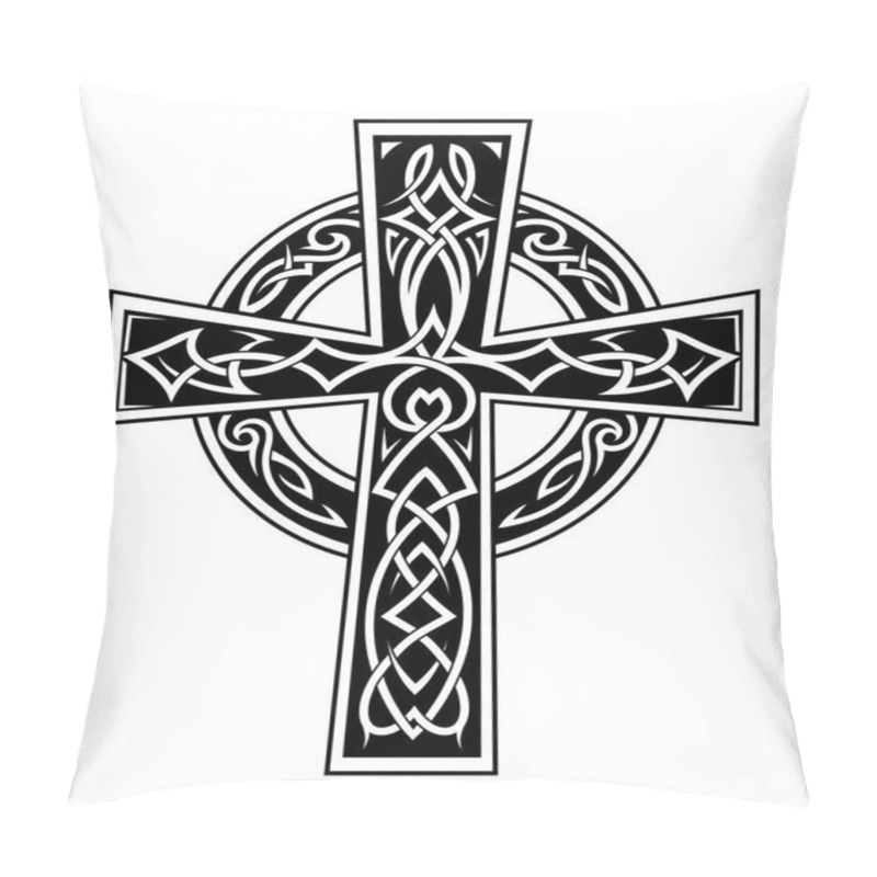 Personality  Celtic style cross tattoo pillow covers
