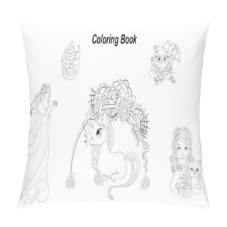 Personality  Coloring Book Set Pillow Covers