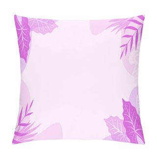 Personality  Vector Modern Abstract Floral Art Vector Leaves Background Pillow Covers