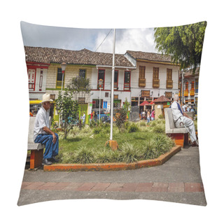 Personality  FILANDIA QUINDIO COLOMBIA, 30_12_2014_Is An Authentic Town In The Colombian Coffee Region. With A Rich Cultural, Natural And Architectural Offer, It Has Become An Ideal Destination For Travelers. Pillow Covers