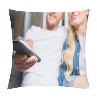 Personality  Couple Watching Tv Pillow Covers