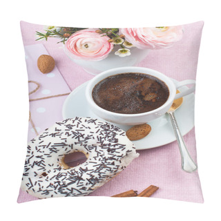 Personality  Lovely Breakfast In Pink Colors Pillow Covers