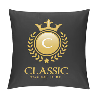 Personality  Letter C Logo - Classic Luxurious Style Logo Template Pillow Covers