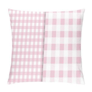 Personality Vichy Seamless Set. Pastel Gingham Pattern. Background For Easter, Wallpaper, Blanket. Pillow Covers
