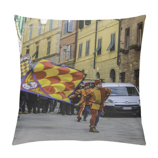 Personality   Jesters Walking Old City Square  Pillow Covers
