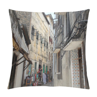 Personality  Street In Stone Town In Zanzibar Pillow Covers