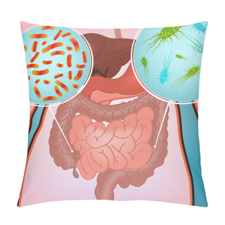 Personality  Intestinal Infection Image Pillow Covers