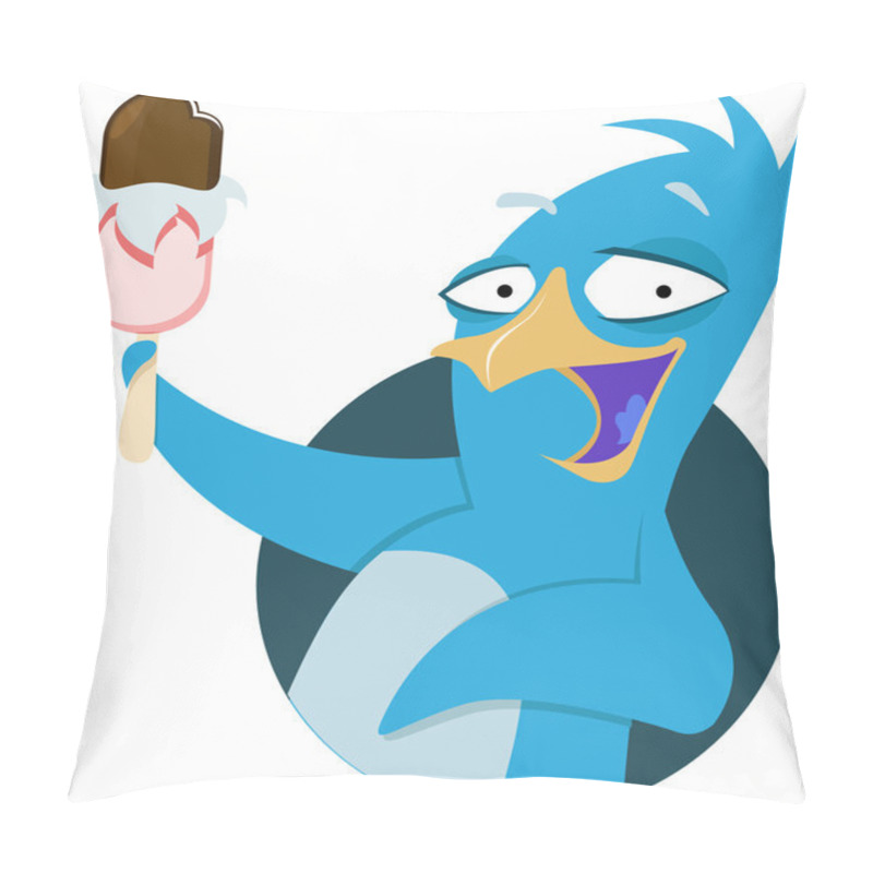 Personality  Funny penguin with ice cream pillow covers