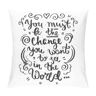 Personality  Hand Drawn Lettering Poster Pillow Covers