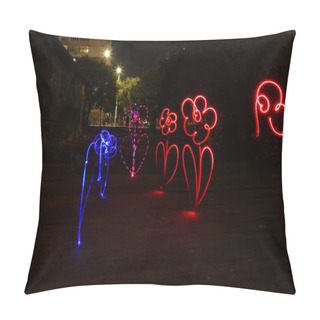 Personality  Flower Night Lightpainting Photography Pillow Covers