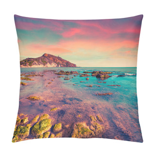 Personality  Colorful Spring Sunset From The Giallonardo Beach Pillow Covers