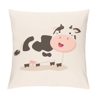 Personality  Cute Cow Camouflage With Background Pillow Covers