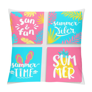 Personality  Bright Cards For Summer. Pillow Covers
