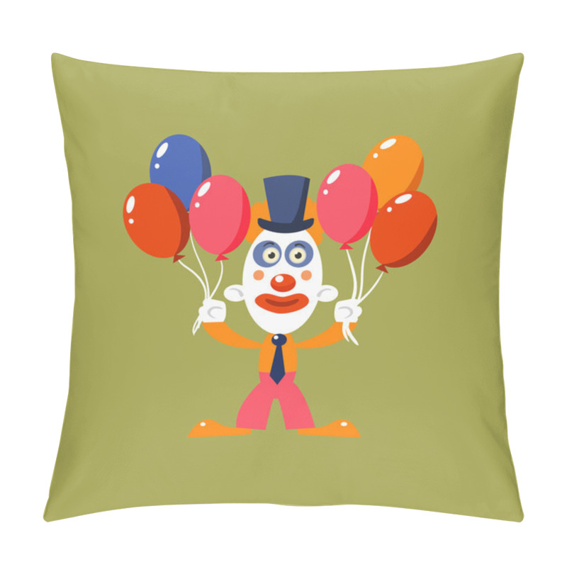 Personality  Clown Holding Balloons pillow covers