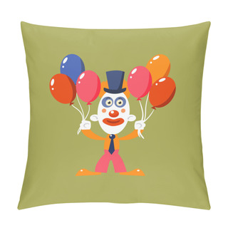 Personality  Clown Holding Balloons Pillow Covers