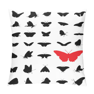 Personality  Butterfly Silhouettes Pillow Covers