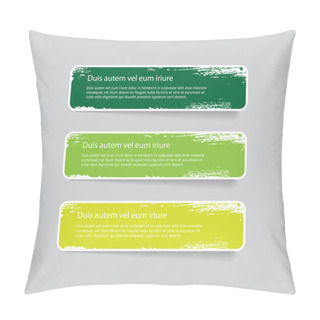 Personality  Three Vector Grungy Paper Stickers Pillow Covers