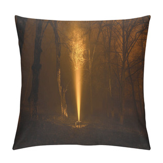 Personality  Surreal Light In Dark Forest, Magic Fantasy Lightsin The Fairy Tale Foggy Forest Pillow Covers
