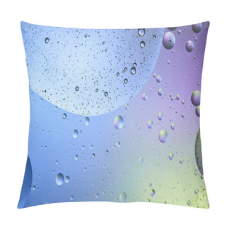 Personality  Beautiful Abstract Background From Mixed Water And Oil In Blue, Purple And Green Color Pillow Covers