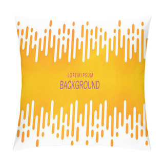Personality  Abstract Yellow Background With Gradient, Faded Circles, Vertical Rounded Stripes Pillow Covers
