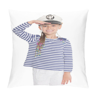 Personality  Little Girl Holds A Hand In Greeting Pillow Covers