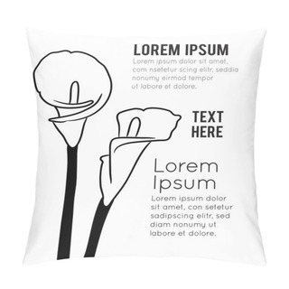 Personality  Calla Lilies, Flower Icons Pillow Covers