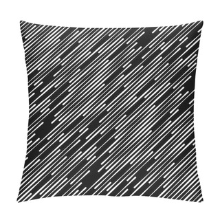 Personality  Black And White Abstract Diagonal Stripes Geometric Vector Seaml Pillow Covers